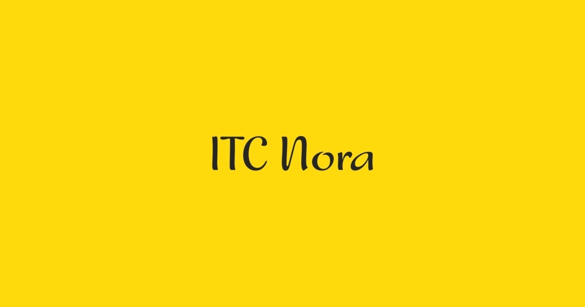 Шрифт Nora ITC