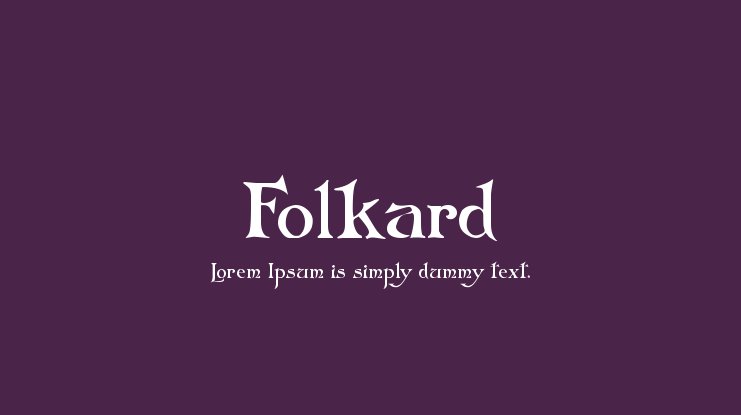 Шрифт Folkard