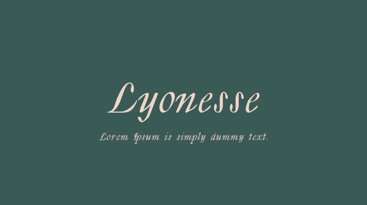 Шрифт Lyonesse