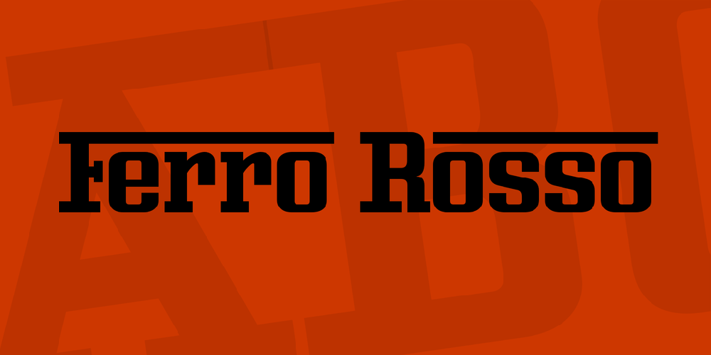 Шрифт Ferro Rosso