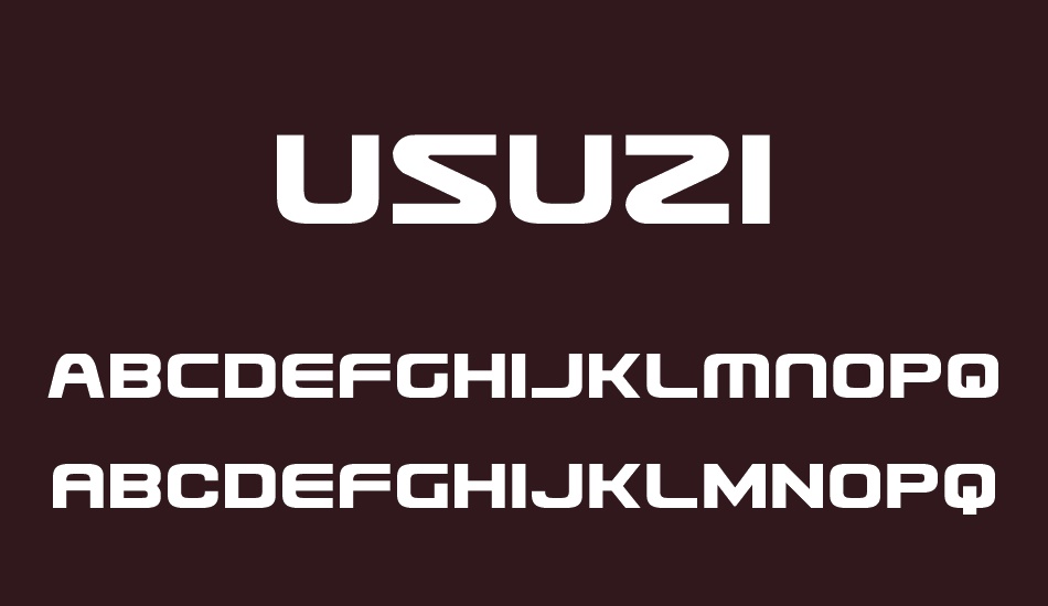 Шрифт Usuzi