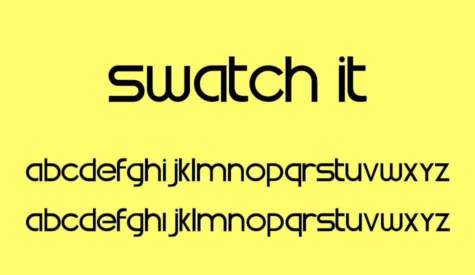 Шрифт Swatch it