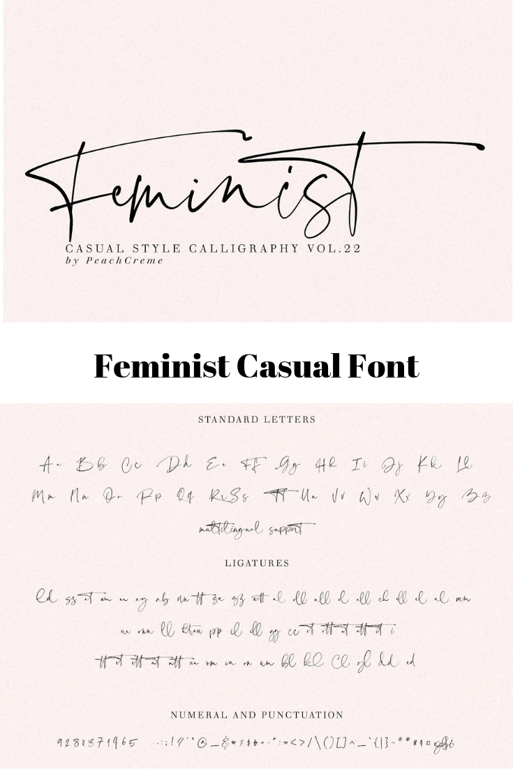 Шрифт Feminist