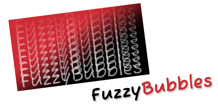 Шрифт Fuzzy Bubbles