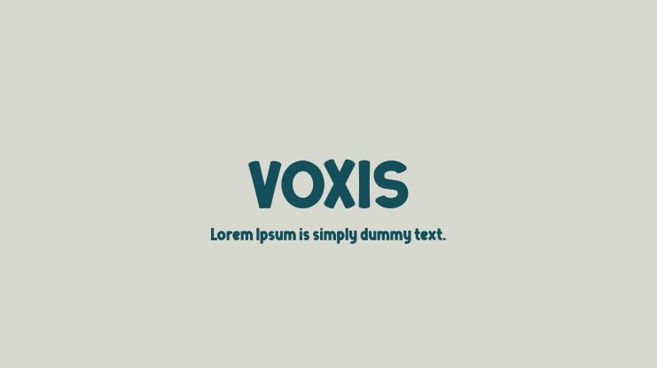 Шрифт Voxis