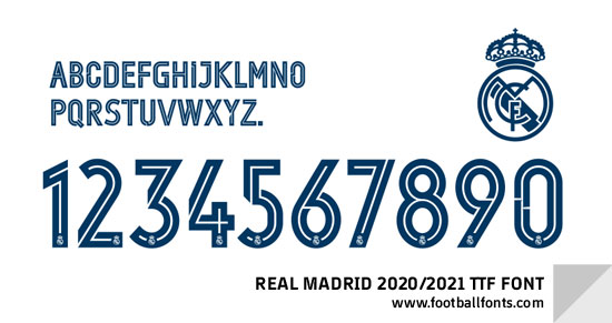 Шрифт Real Madrid