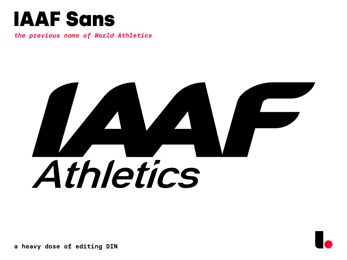 Шрифт IAAF Sans