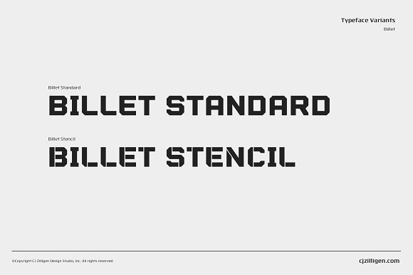 Шрифт Billet Standard (The SIAC)