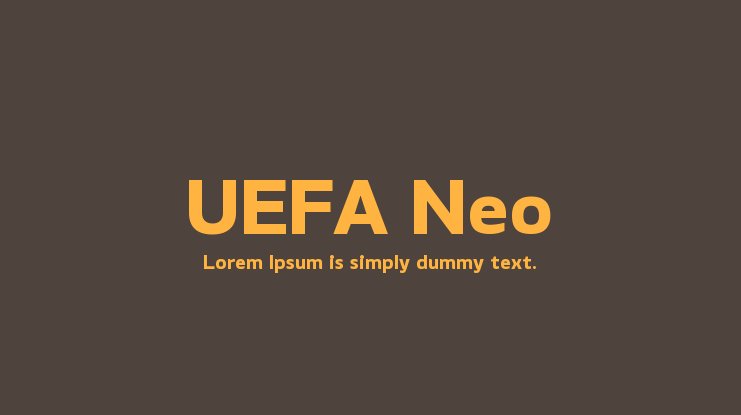 Шрифт UEFA Neo