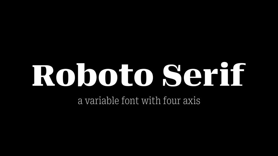 Шрифт Roboto Serif