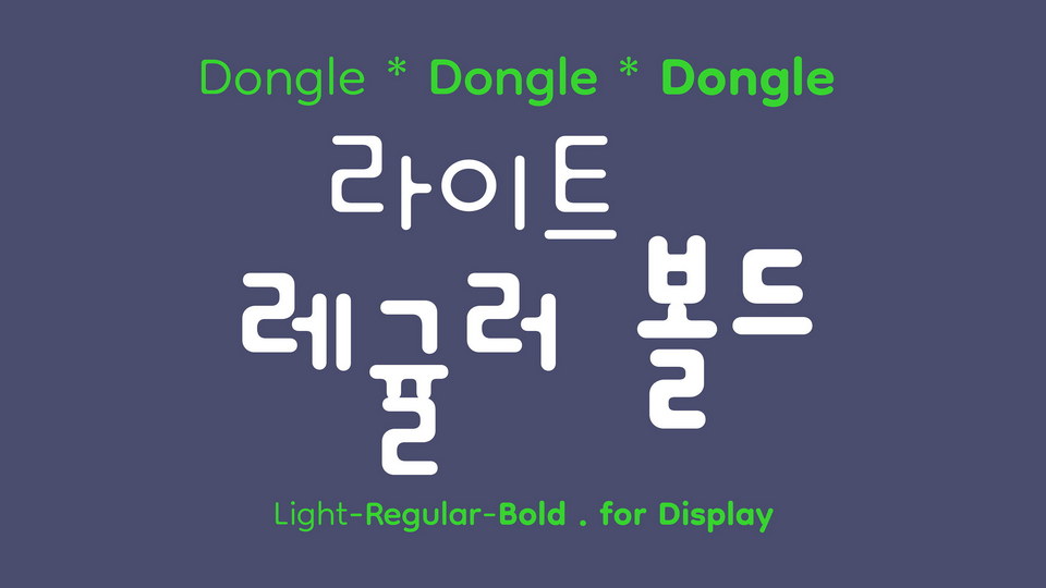 Шрифт Dongle