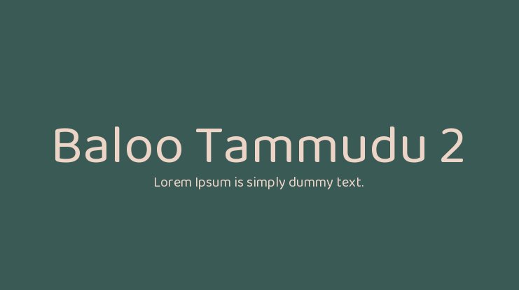Шрифт Baloo Tammudu 2