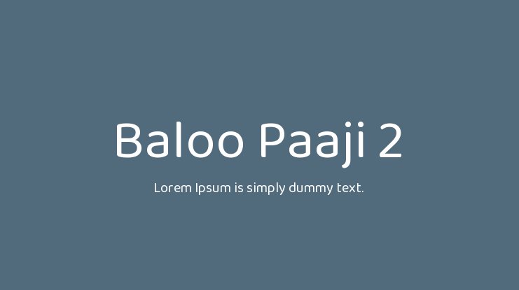 Шрифт Baloo Paaji 2