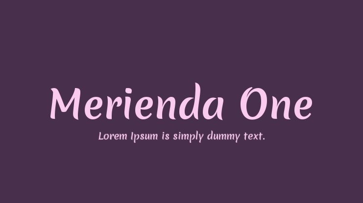 Шрифт Merienda One