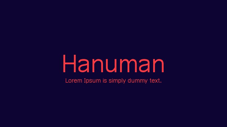 Шрифт Hanuman