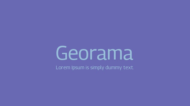 Шрифт Georama