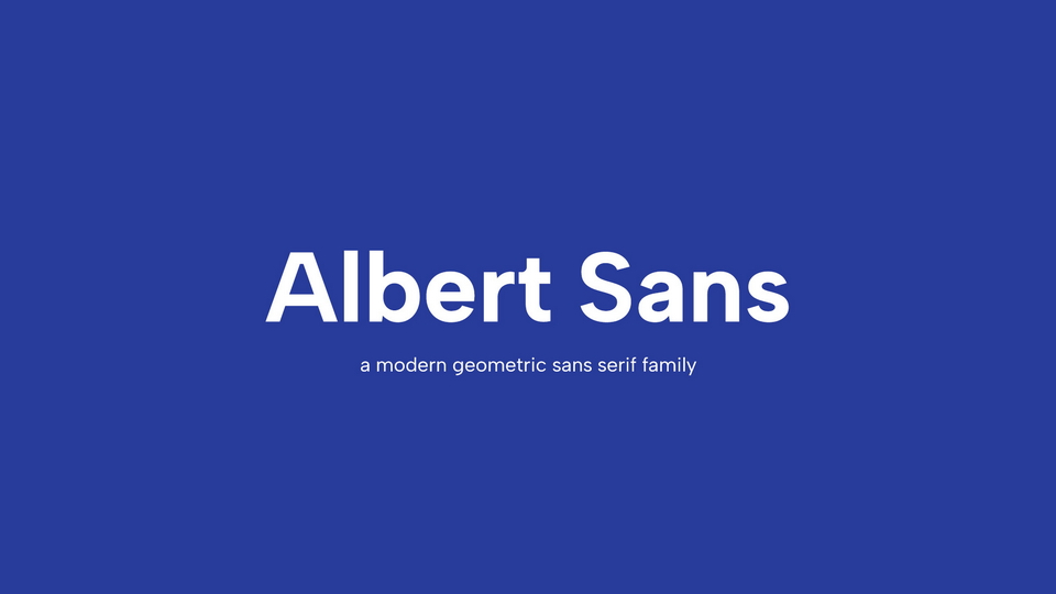 Шрифт Albert Sans