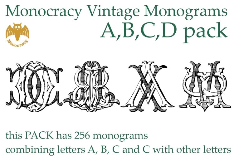 Шрифт Monocracy Vintage Monograms
