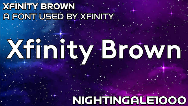 Шрифт Xfinity Brown
