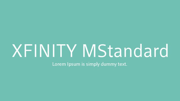 Шрифт Xfinity Standard