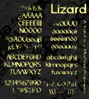 Шрифт Lizards