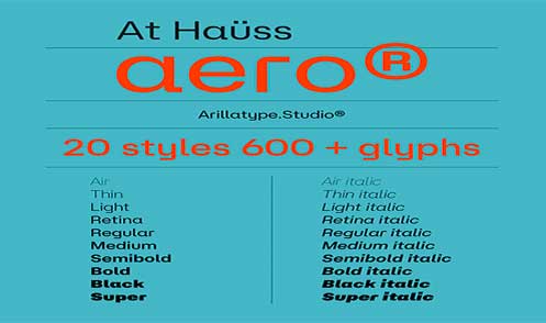 Шрифт At Hauss Aero