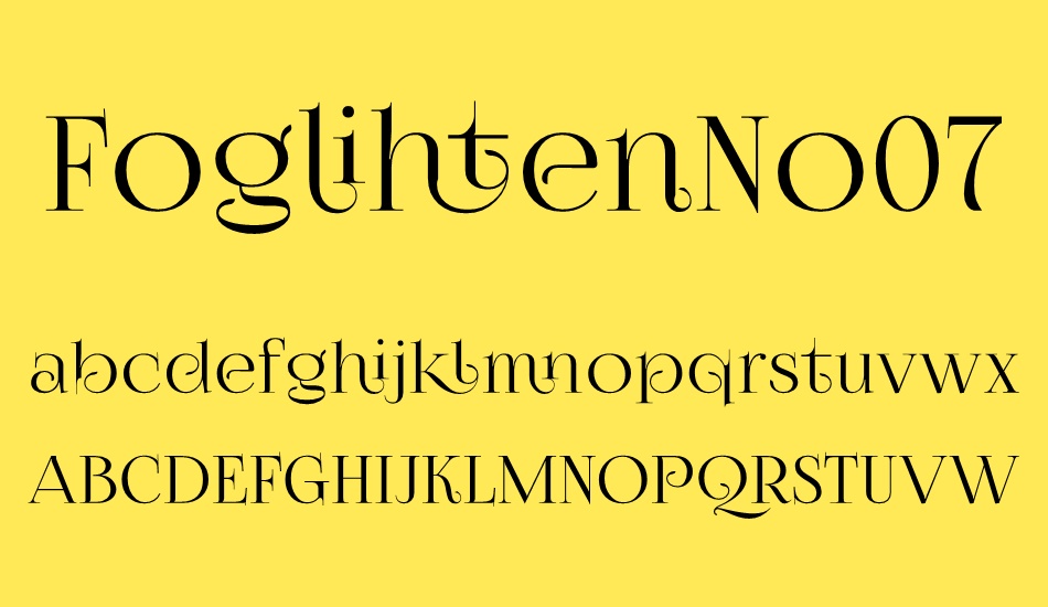 Шрифт Foglihten No07