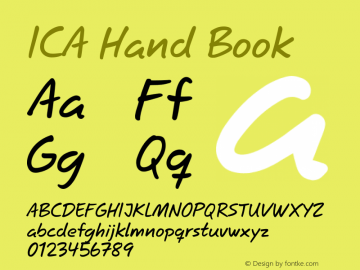 Шрифт ICA Hand