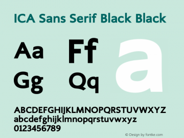 Шрифт ICA Sans Serif