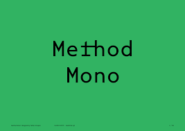 Шрифт Method Mono: скачать и установить на web сайт