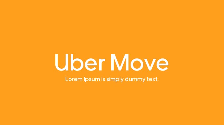 Шрифт Uber Move TEL