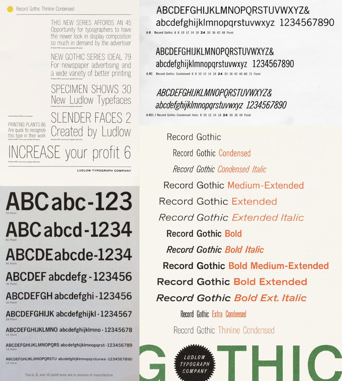 Шрифт A2 Record Gothic XCondensed