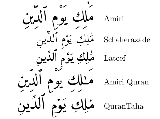 Шрифт Amiri Quran