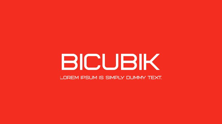 Шрифт Bicubik