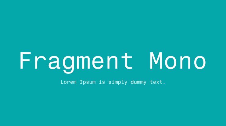 Шрифт Fragment Mono