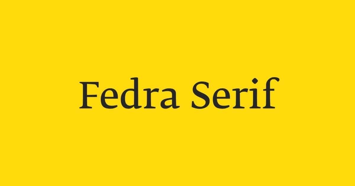 Шрифт Fedra Serif