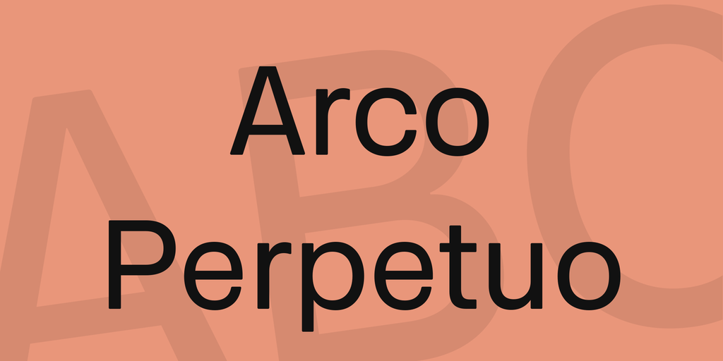Шрифт Arco Perpetuo