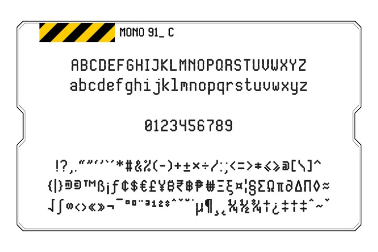 Шрифт Mono 91