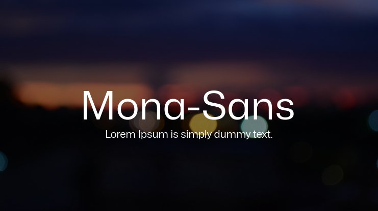 Шрифт Mona Sans Narrow