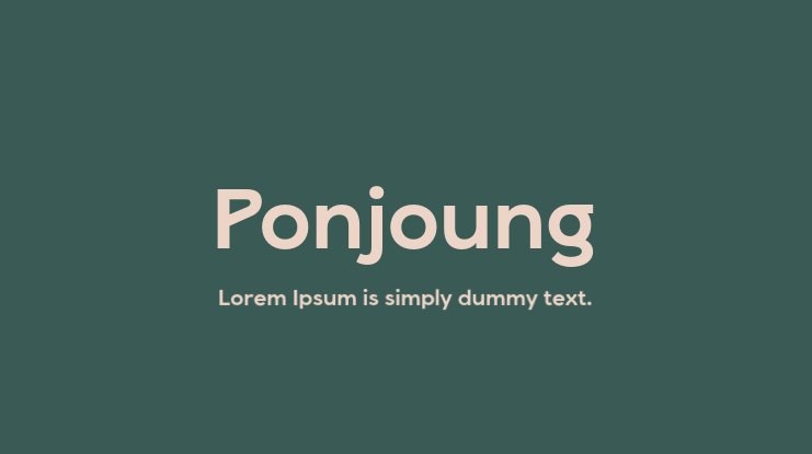 Шрифт Ponjoung