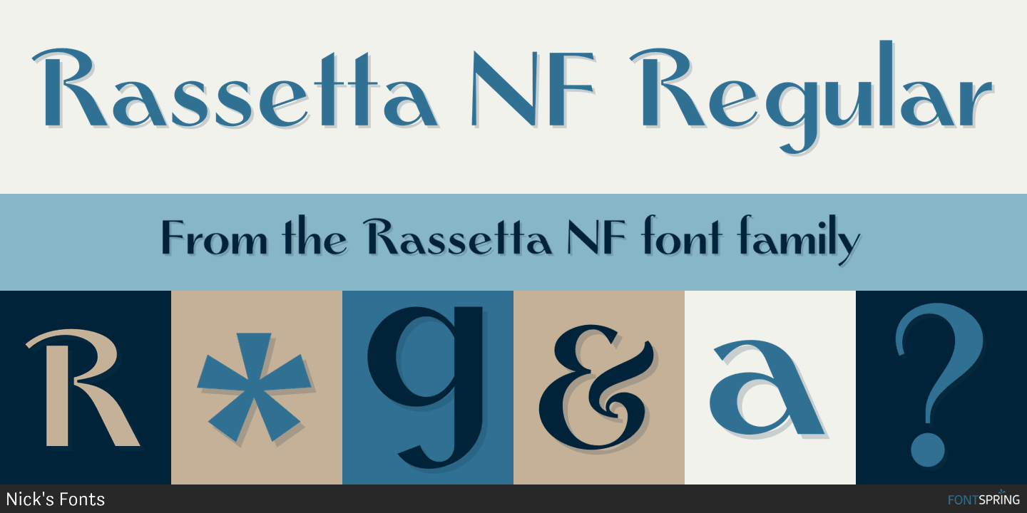 Шрифт Rassetta NF