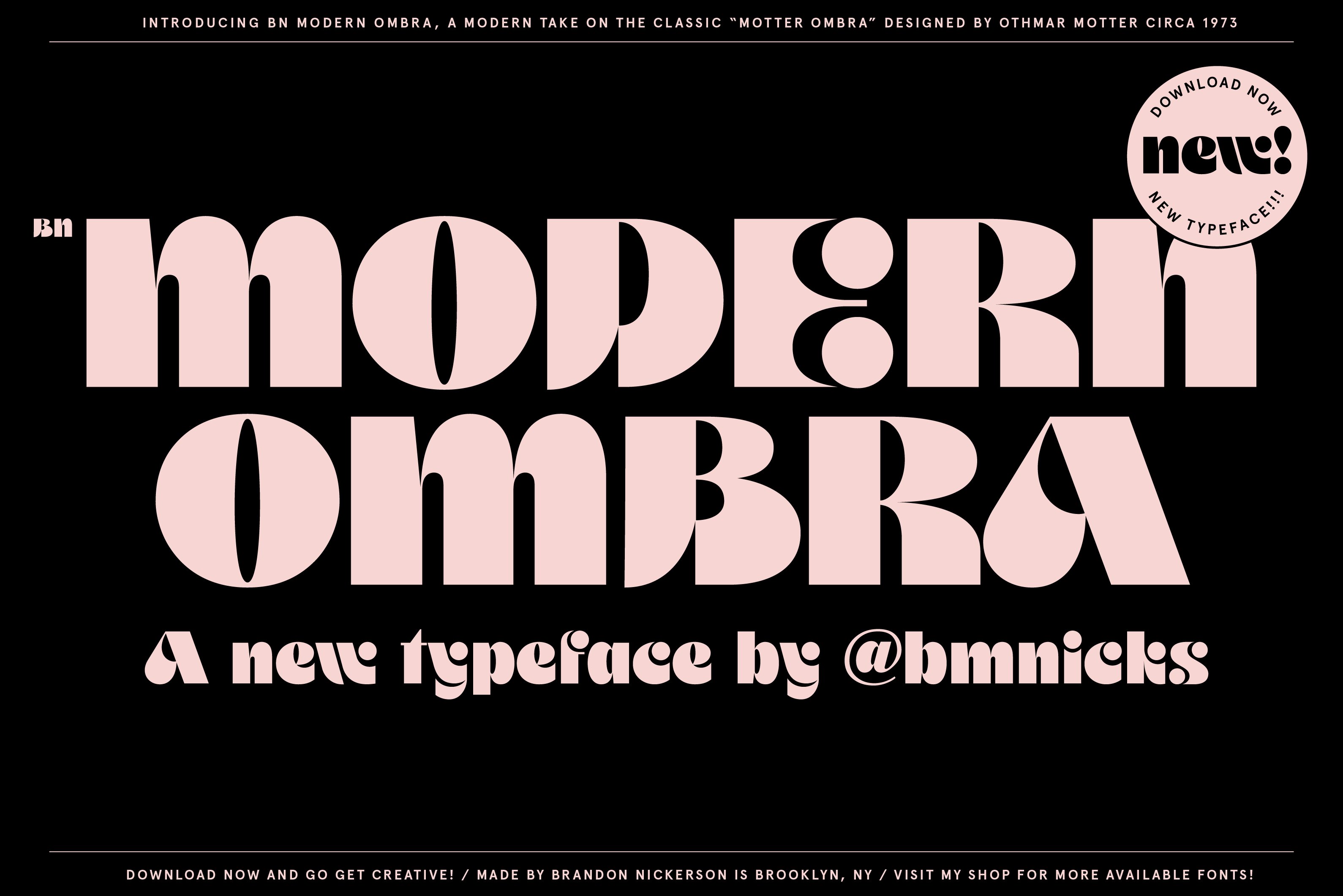 Шрифт BN Modern Ombra