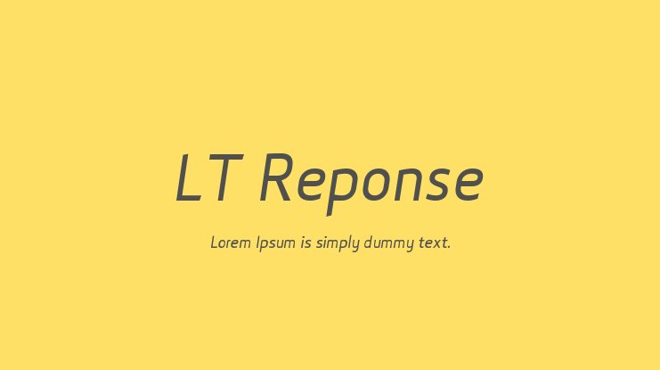 Шрифт LT Reponse