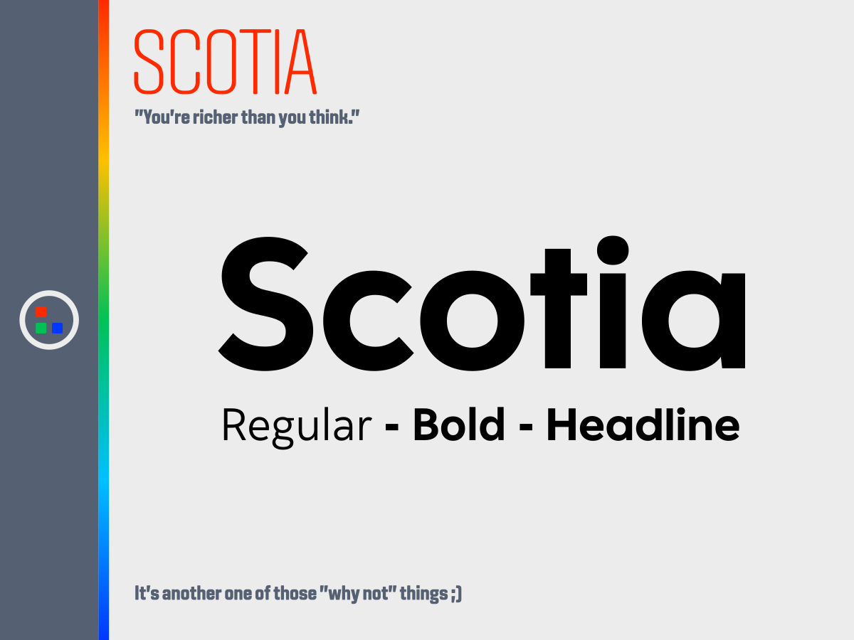 Шрифт Scotia App