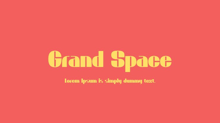 Шрифт Grand Space