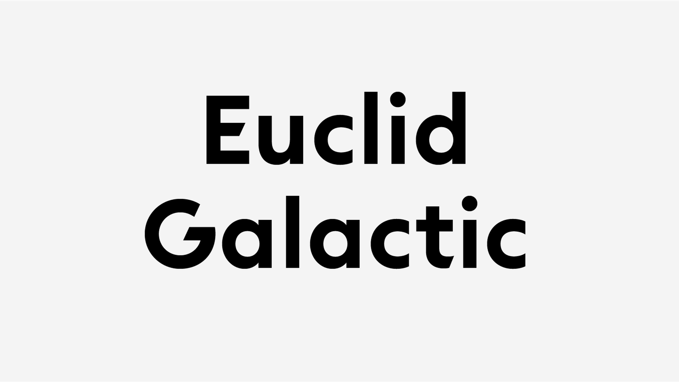 Шрифт Euclid Galactic