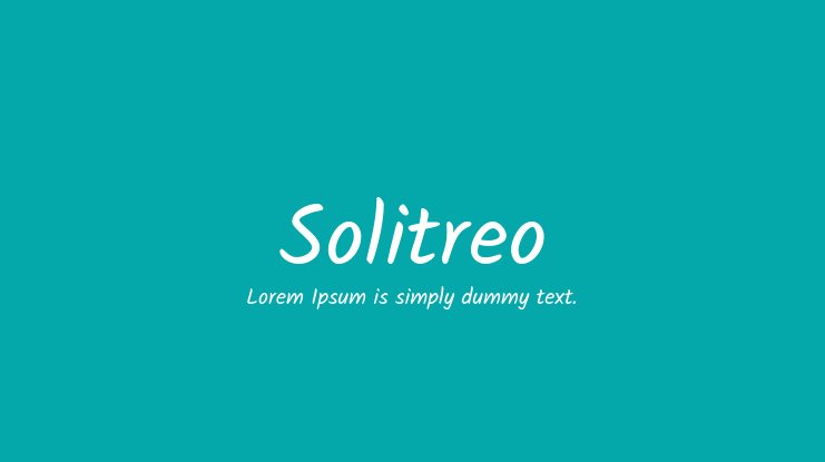 Шрифт Solitreo
