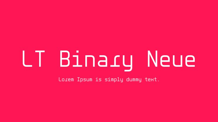 Шрифт LT Binary Neue