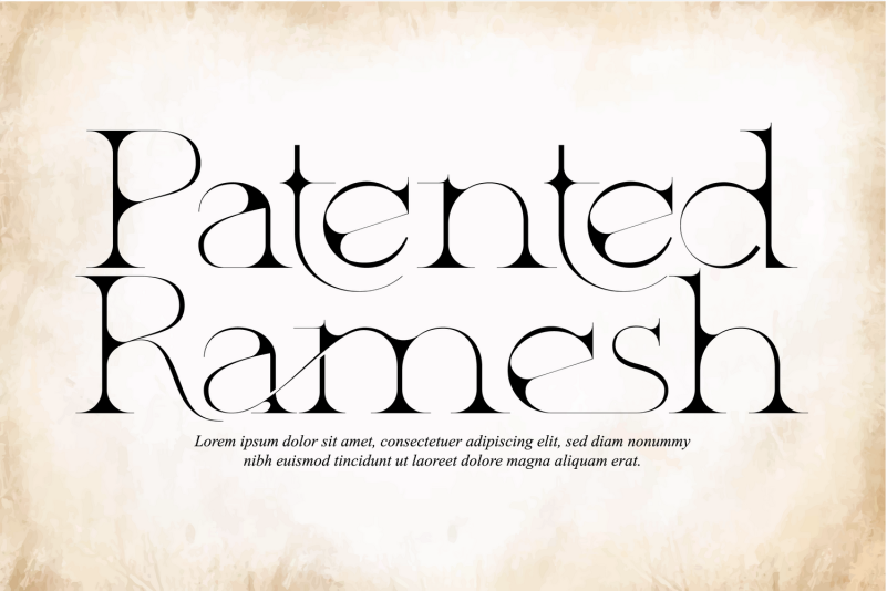 Шрифт Patented Ramesh