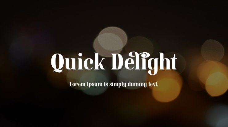Шрифт Quick Delight